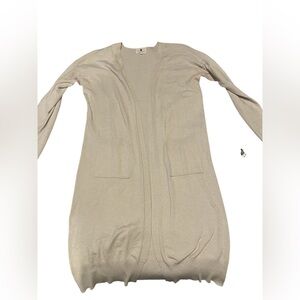 Long Cardigan - oatmeal color